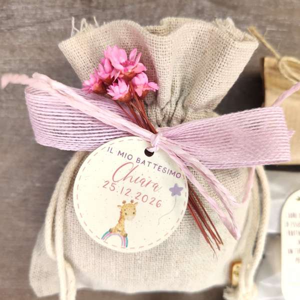 bomboniere battesimo bimba cuori di cera profumati